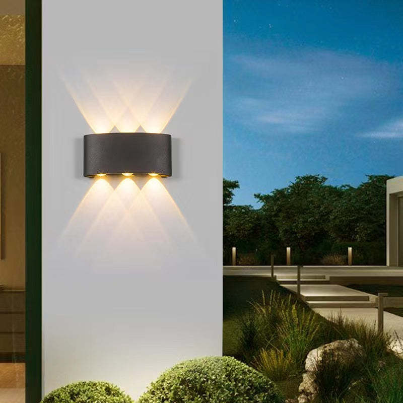 LED-außenwandleuchte aus wasserdichtem aluminium, für den mauerpfeffer geeignet