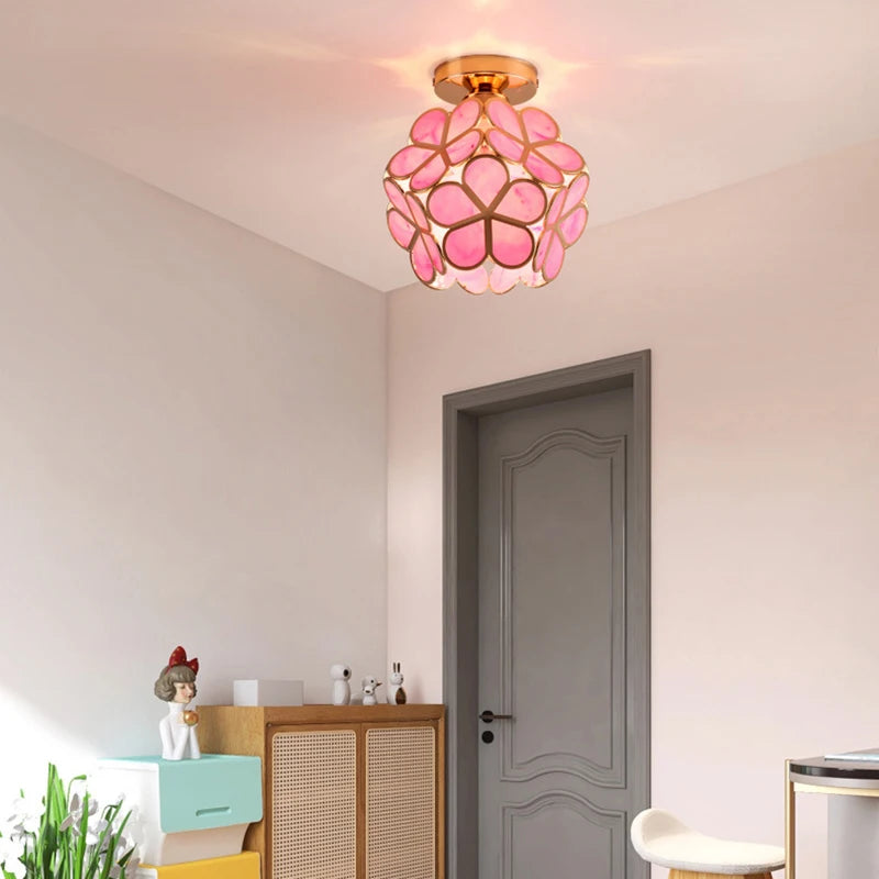 GlowBlossom - kristall-blütenblatt-deckenleuchte