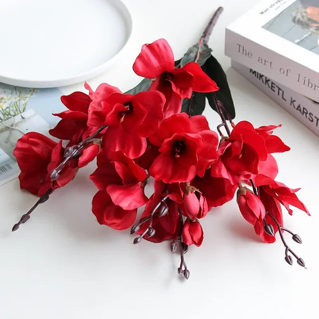 EternalElegance - Künstlicher Orchideen- und Magnolienstrauß