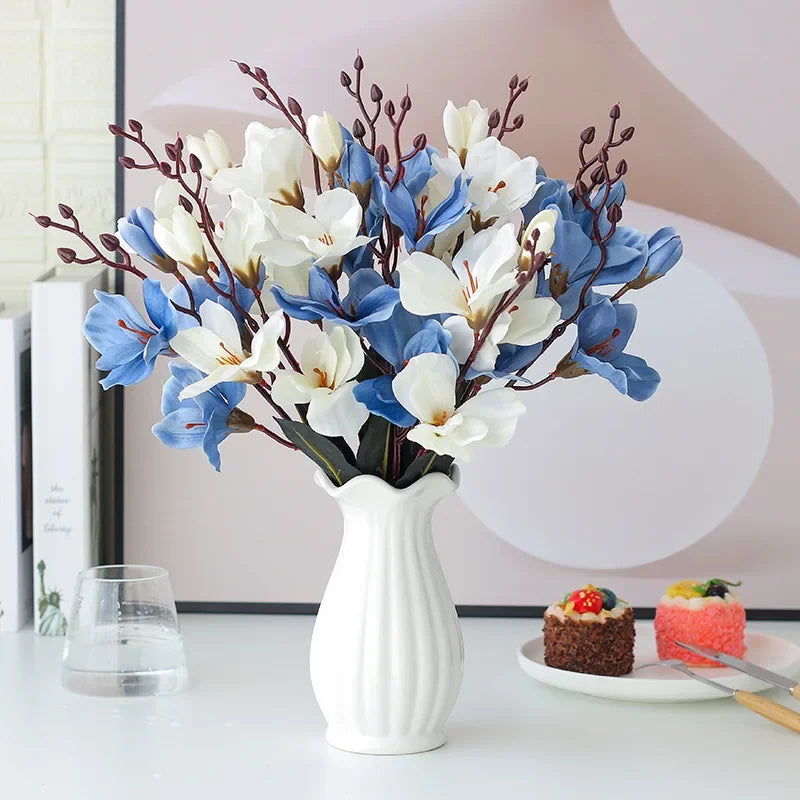 EternalElegance - Künstlicher Orchideen- und Magnolienstrauß