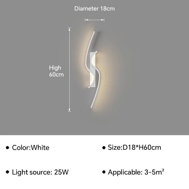 GlossGlow - Schlanke LED-Wandleuchte