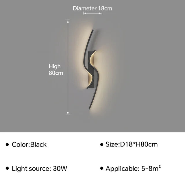 GlossGlow - Schlanke LED-Wandleuchte
