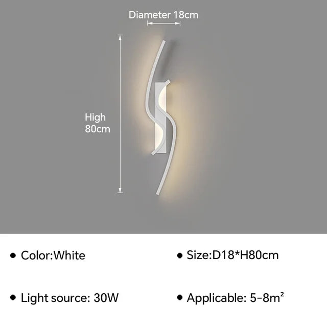GlossGlow - Schlanke LED-Wandleuchte