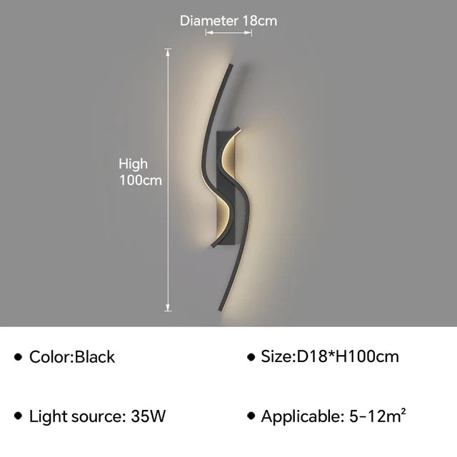 GlossGlow - Schlanke LED-Wandleuchte
