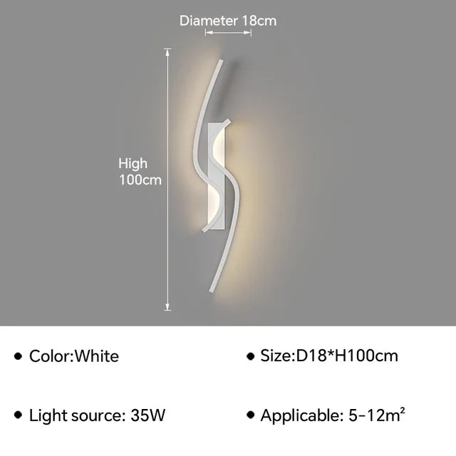 GlossGlow - Schlanke LED-Wandleuchte