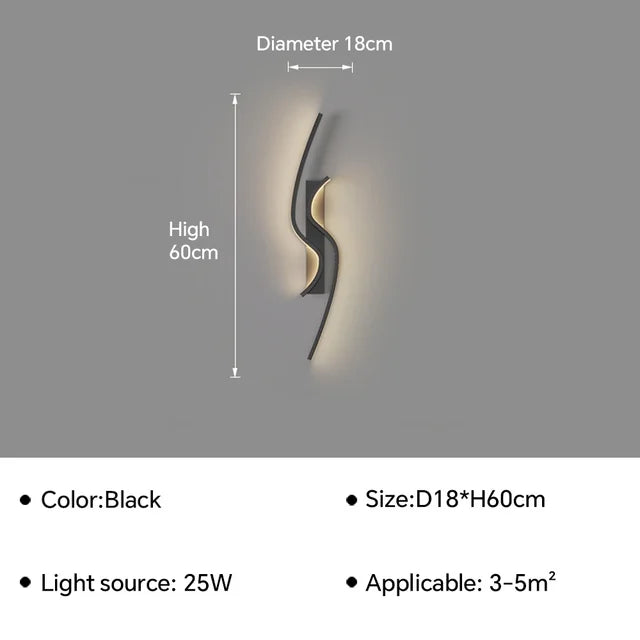 GlossGlow - Schlanke LED-Wandleuchte