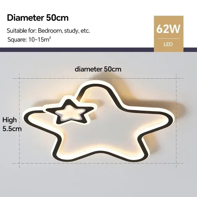 RadiantGlow - Moderne Ster Led Plafondlamp