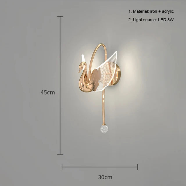 SereneSwan - Schwan Wandleuchte