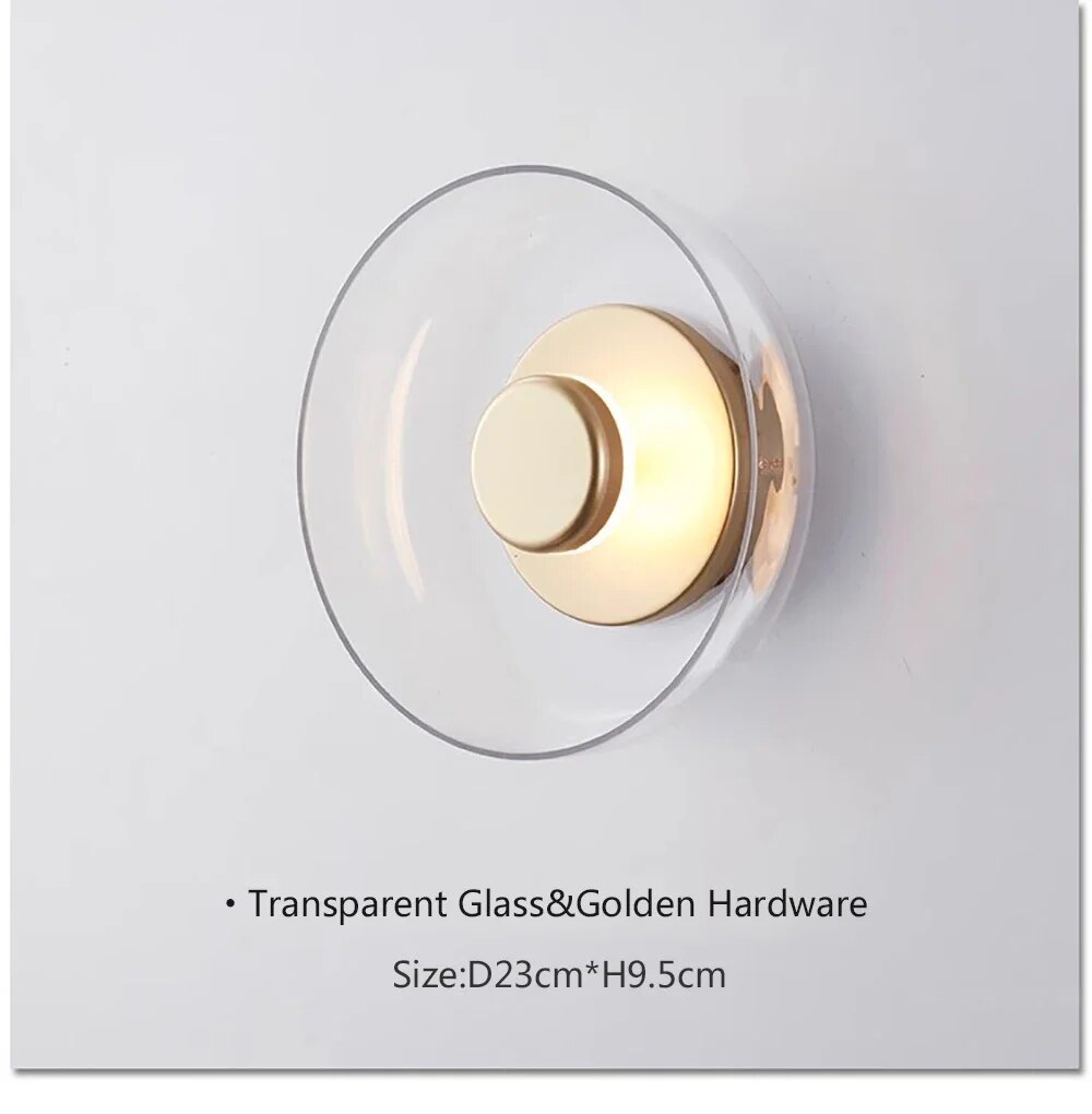 GlazenGlo - Moderne Led Glazen Wandlampe