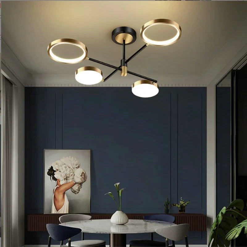 NordicLuxe | Goldene Plafond Kronleuchter