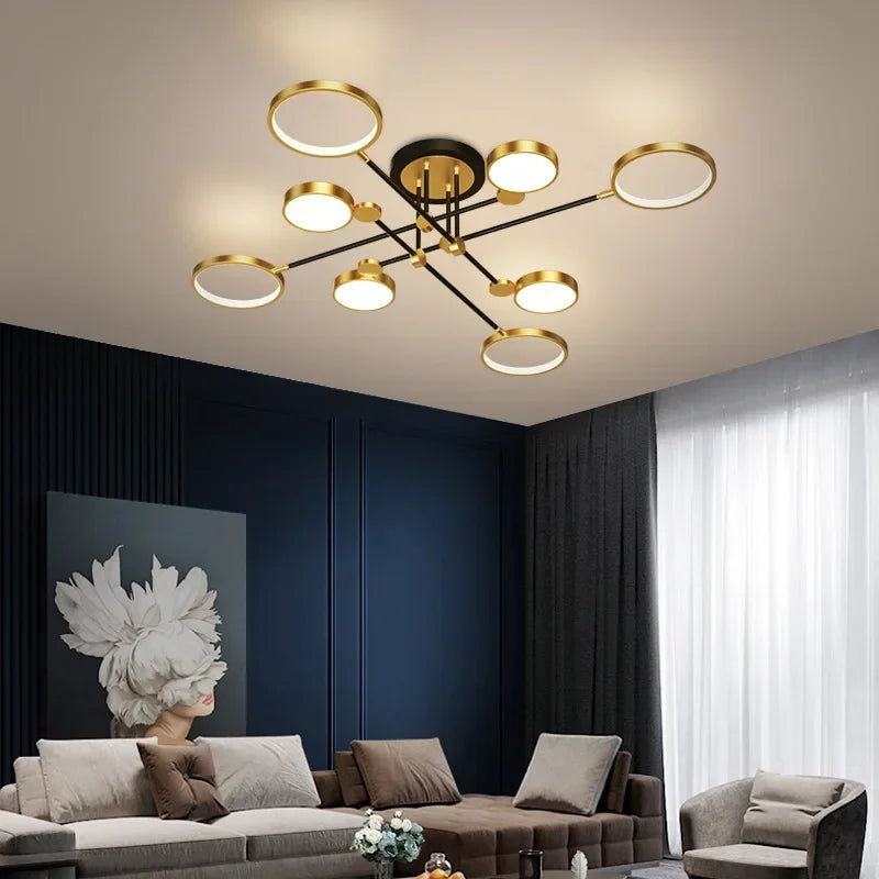 NordicLuxe | Goldene Plafond Kronleuchter