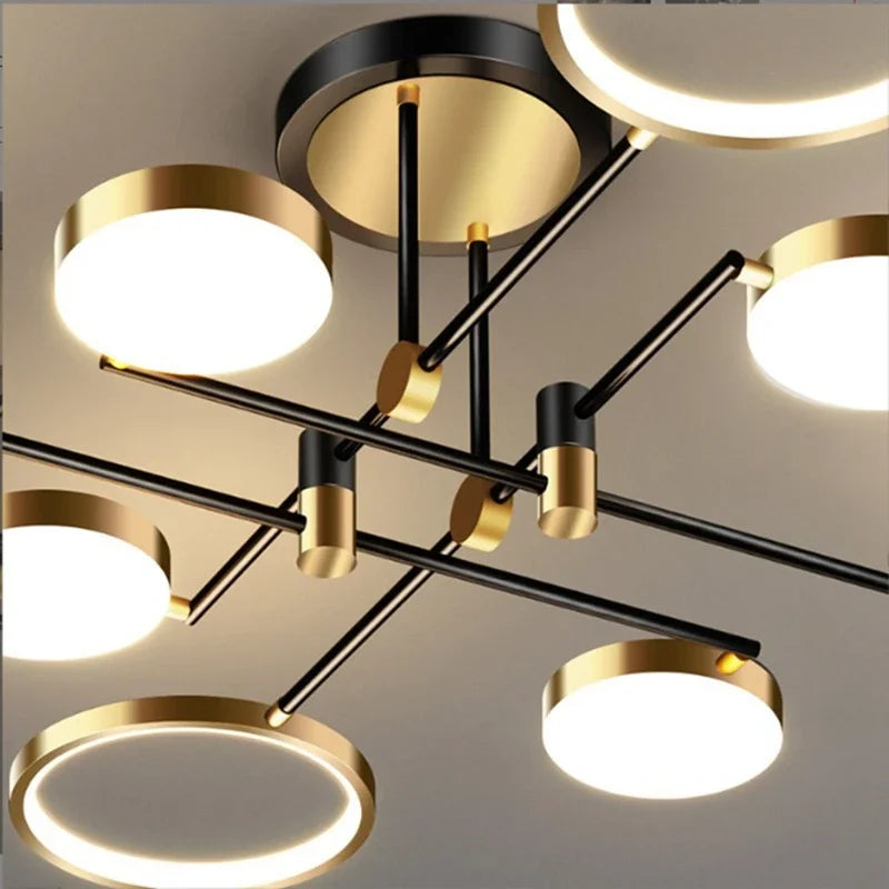 NordicLuxe | Goldene Plafond Kronleuchter