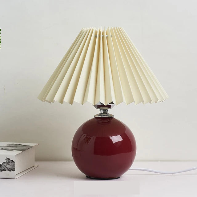 Antique Pleated - Vintage Tischlampe mit Plissee