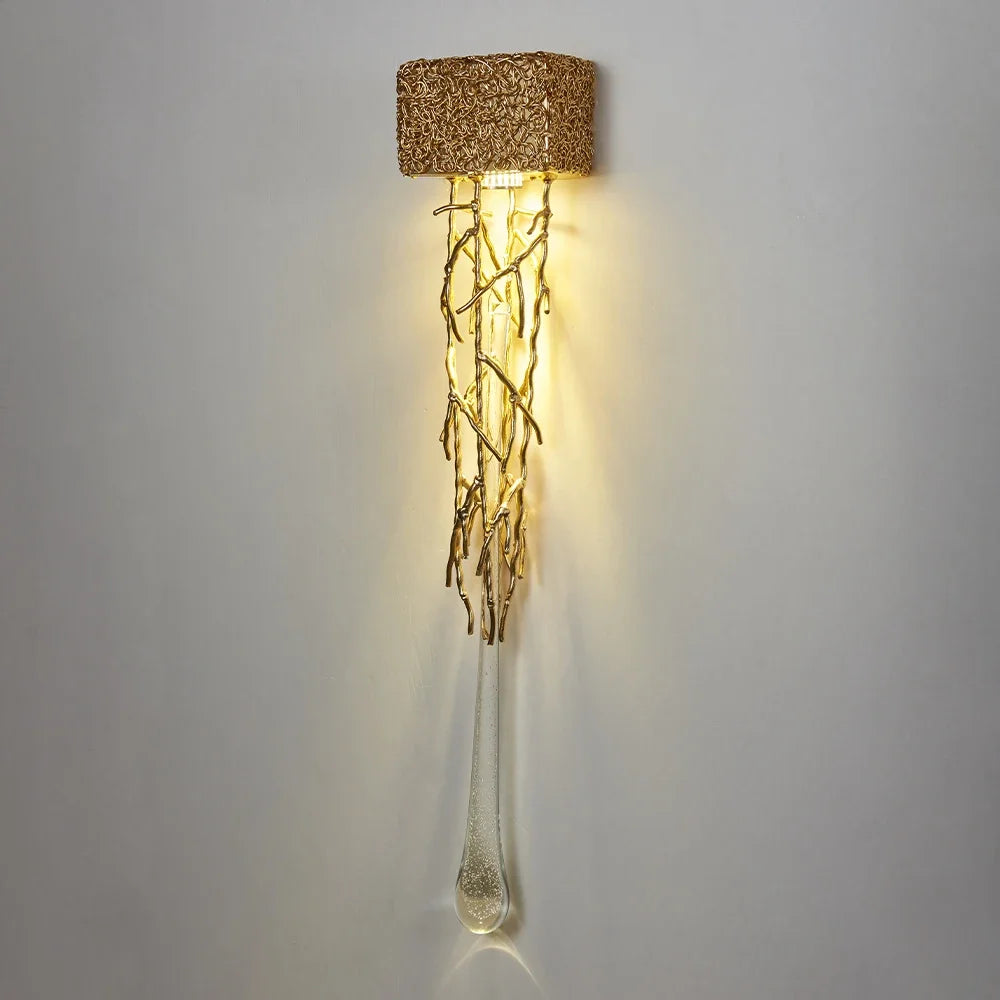 VintageGlimmer - Kristall Wandlampe