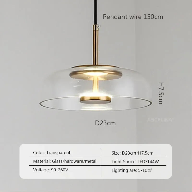 Moderne Pendelleuchte aus nordischem Glas