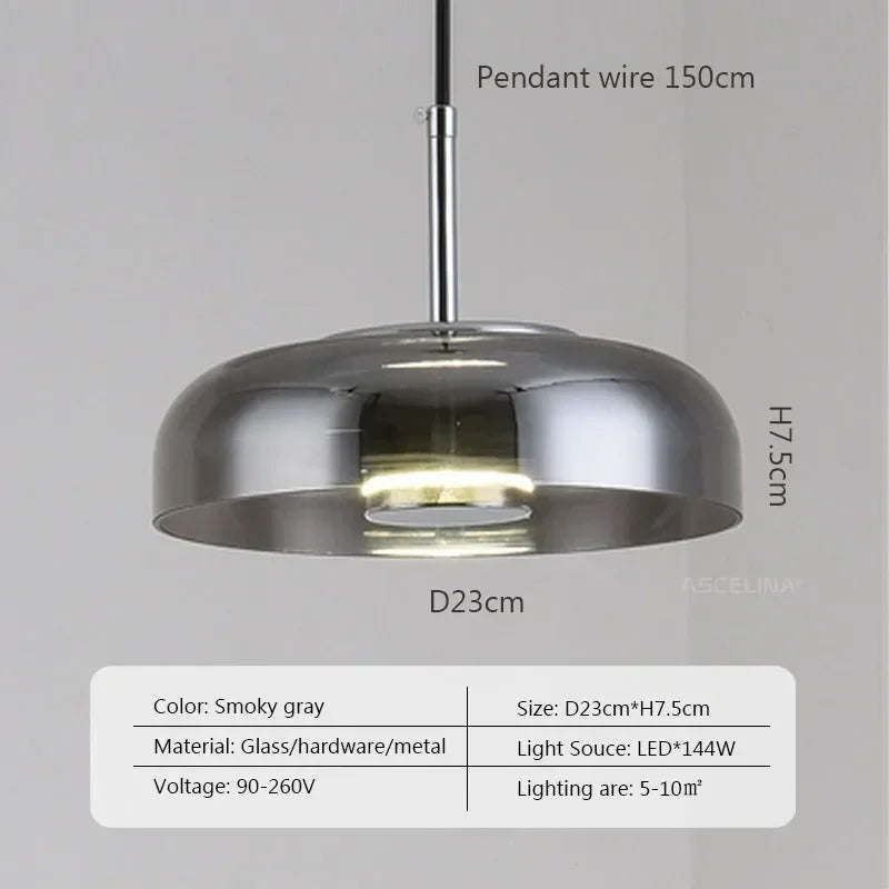 Moderne Pendelleuchte aus nordischem Glas