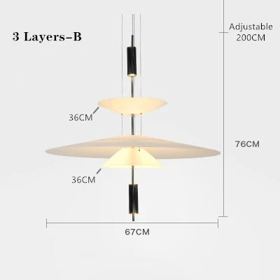 Moderne Schirmlampe aus Acryl