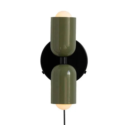 Mittelalterliche creme wind doppelköpfe schlafzimmer nachttischlampe französisch wandlampe