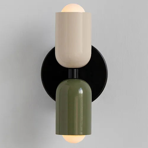 Mittelalterliche creme wind doppelköpfe schlafzimmer nachttischlampe französisch wandlampe