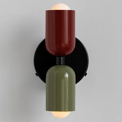 Mittelalterliche creme wind doppelköpfe schlafzimmer nachttischlampe französisch wandlampe