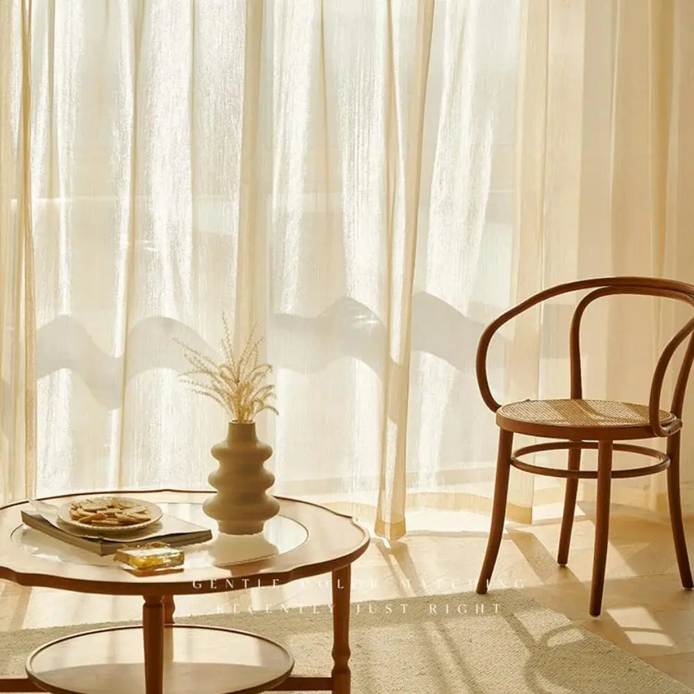 GlossyGlow - Transparenter Fenstervorhang