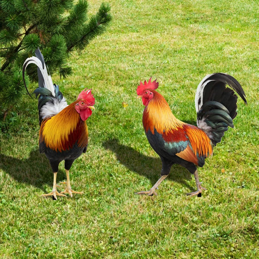 RoosterRoyale - Dauerhafte Rooster Gartendekoration