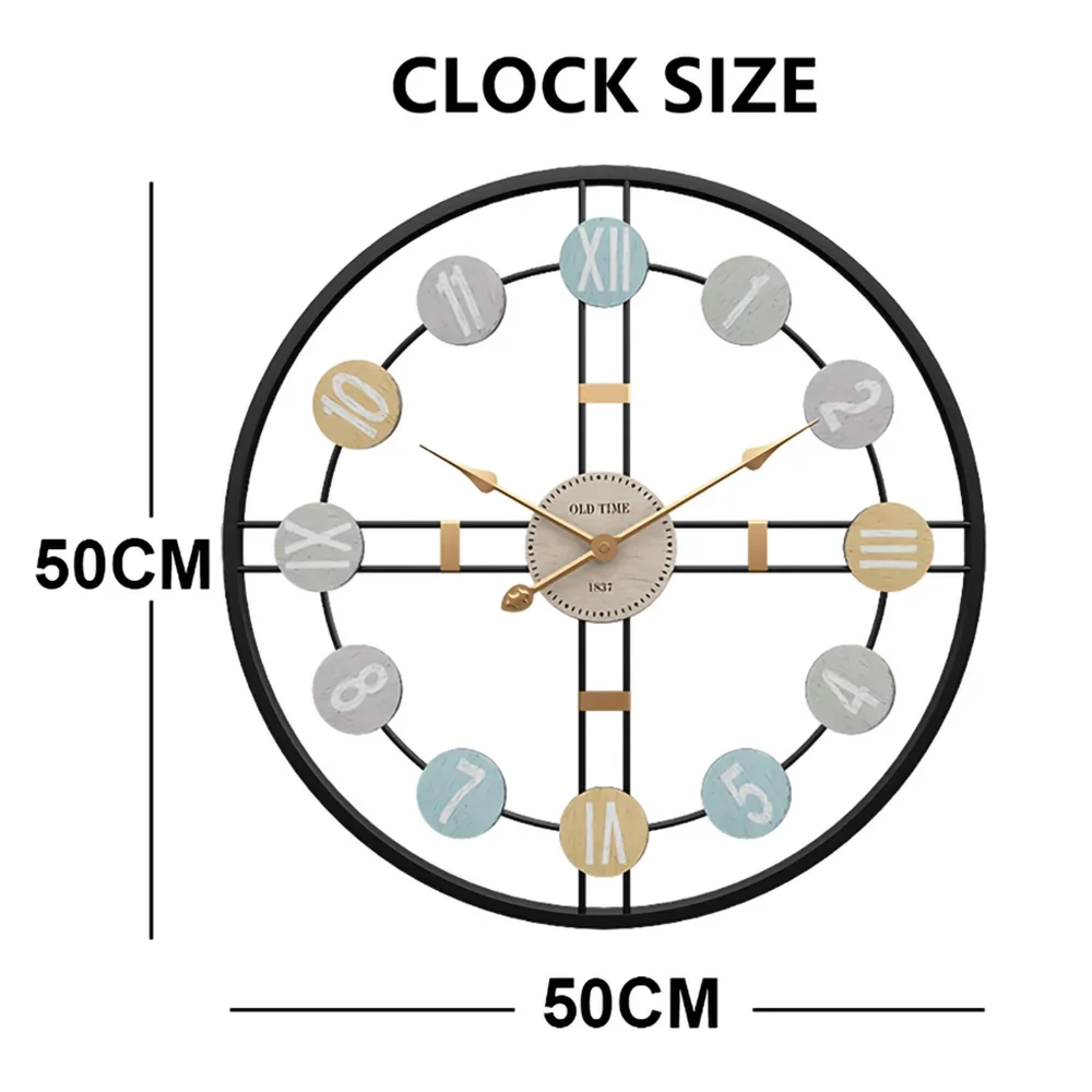 RetroDelight - Vintage Metall Wanduhr