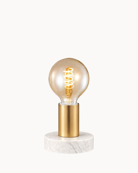 Home sweet home – moderne goldene tafellampe