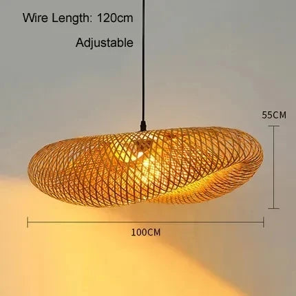 EcoLantern - Vintage Bamboo LED Pendelleuchte