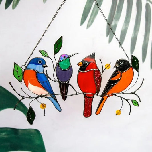 MiniAcrylic - Vogel-Glasbehang