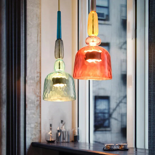UrbanSimplicity - pendelleuchten mit buntem glas