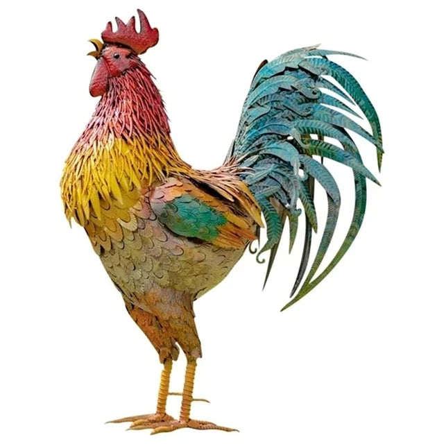 RoosterPatriot - Hahn-Skulptur für die Veranda