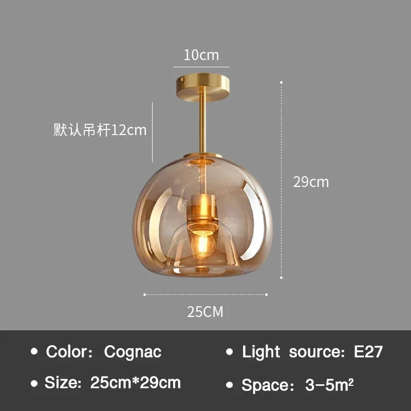 EssenceGlow - Minimalistische Glas-Deckenleuchte