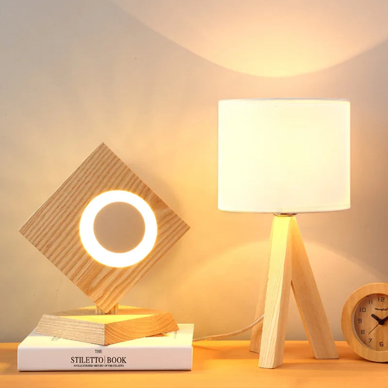 WoodEssence - moderne tischlampe aus holz