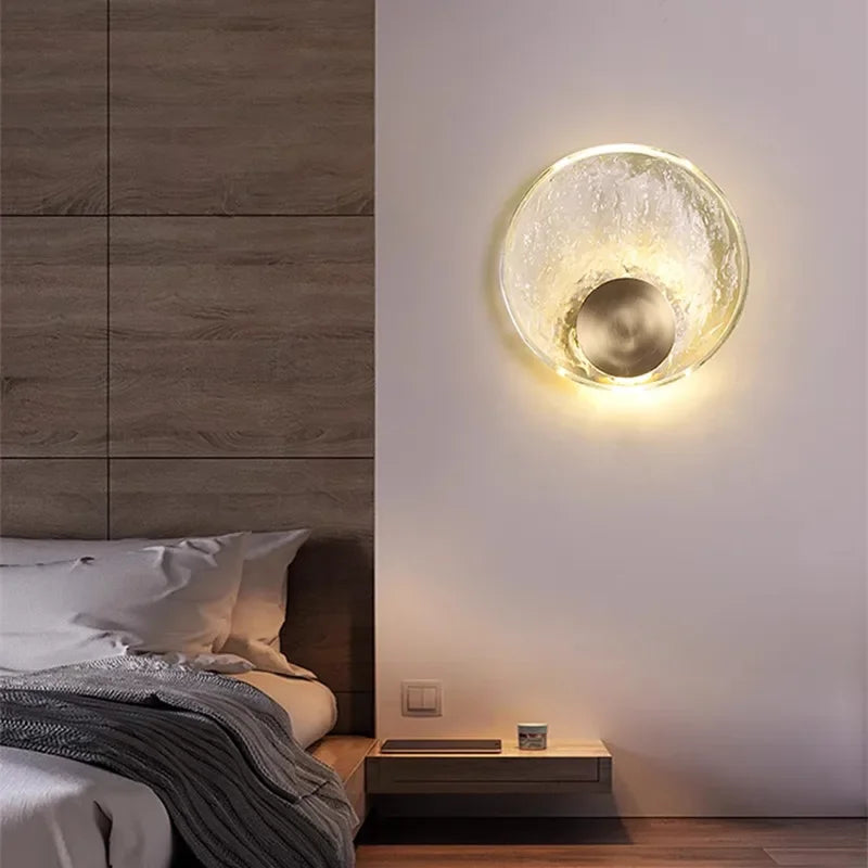 CrystalAura - Eleganter Ringglas-Wandleuchter