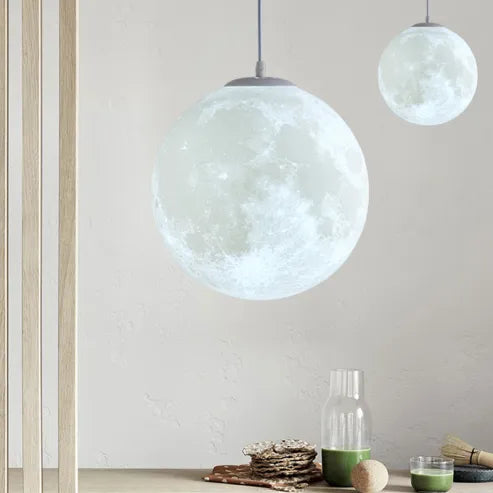 Einfache mond-hängeleuchten im nordischen stil