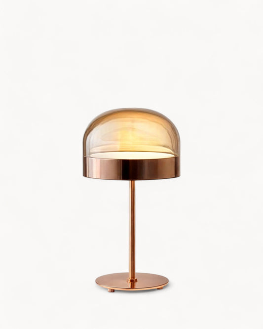 Tiffany tischlampe – amethyst kristall rosegold – moderne dekoration