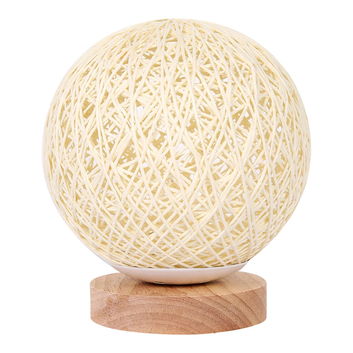 WovenGlow - rattan kugel tischlampe