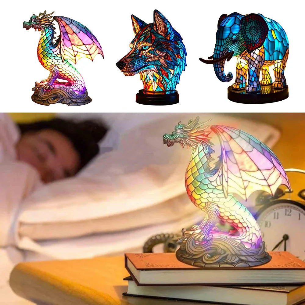 AnimalLustre | Tier-Glasmalerei-Lampe
