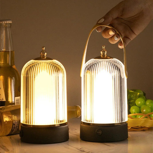 VintageNest | Tragbare Retro Vogelkäfig Tischlampe