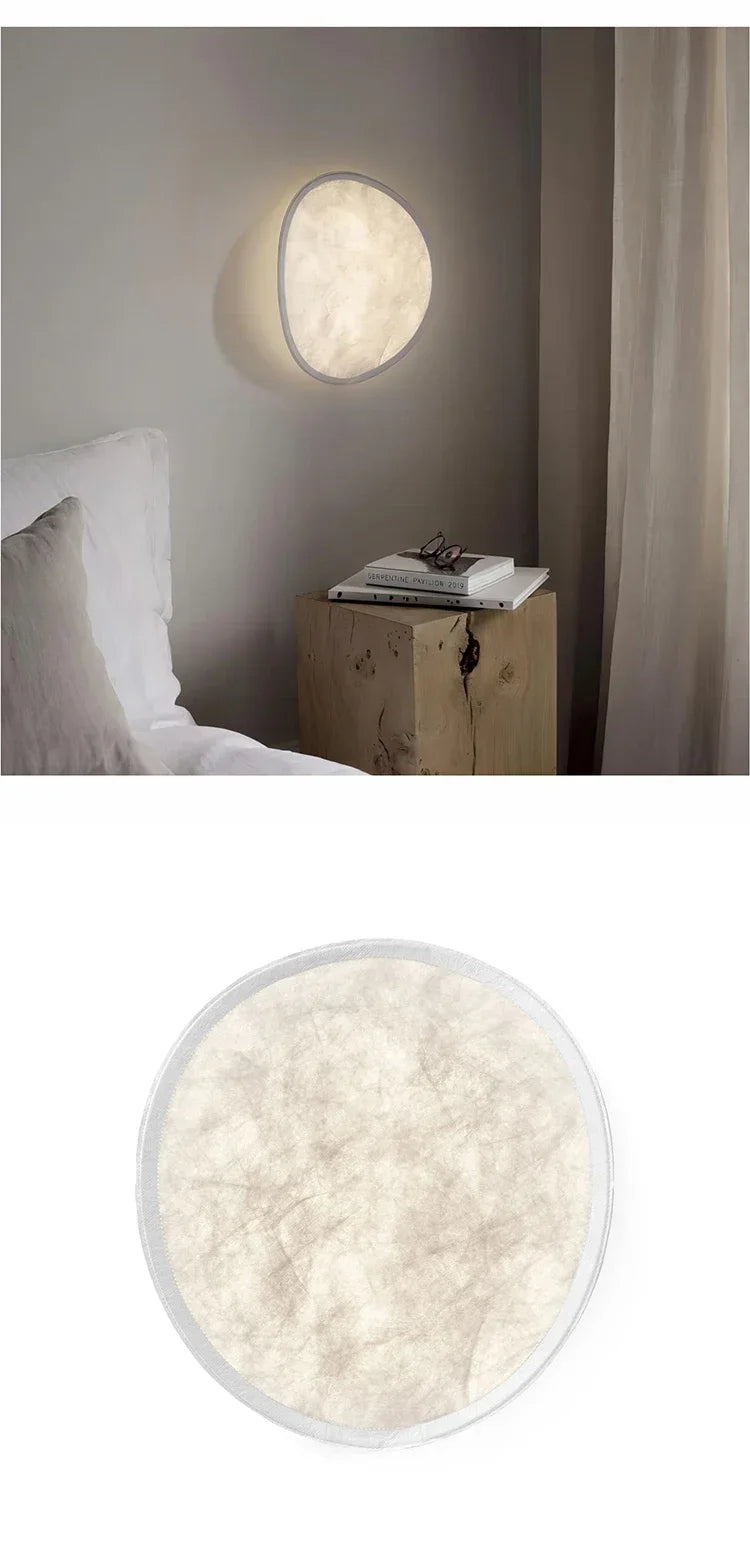 Minimalistische Wandleuchten aus Seide