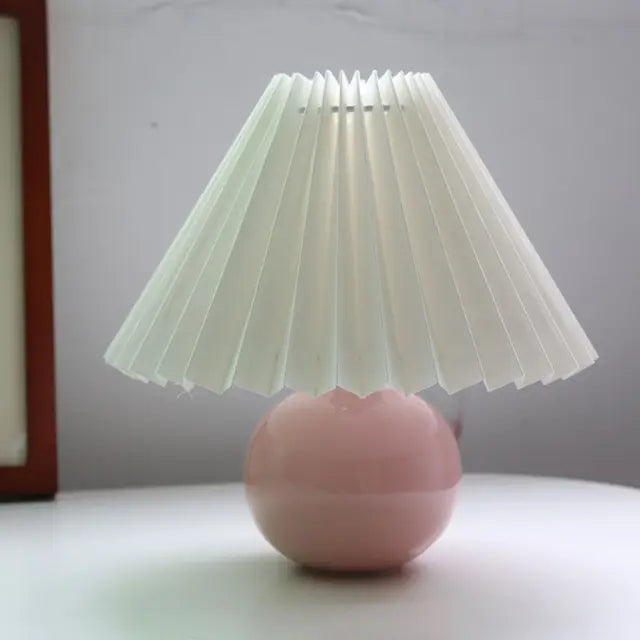 Antique Pleated - Vintage Tischlampe mit Plissee