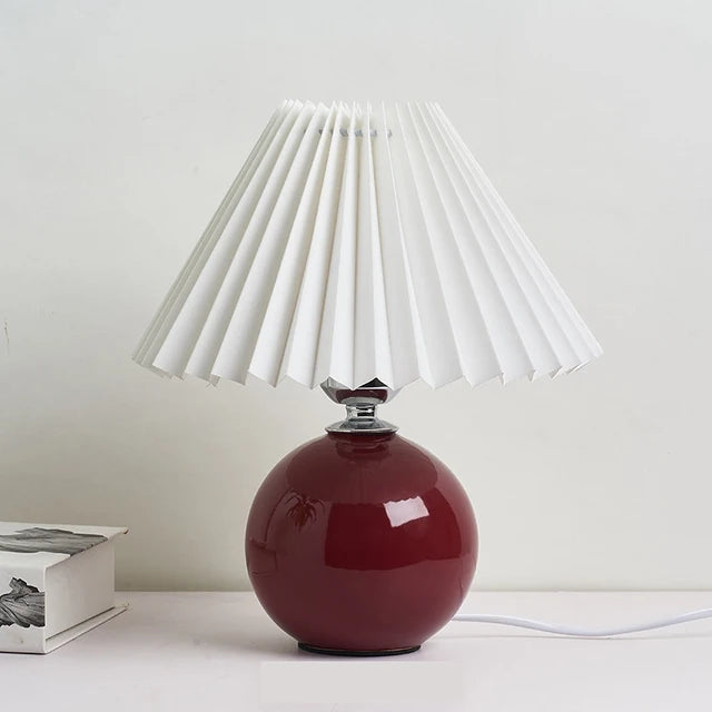 Antique Pleated - Vintage Tischlampe mit Plissee