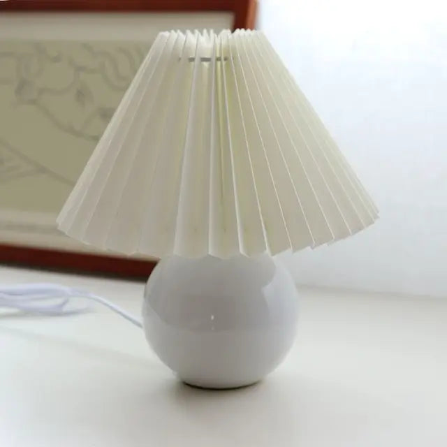 Antique Pleated - Vintage Tischlampe mit Plissee