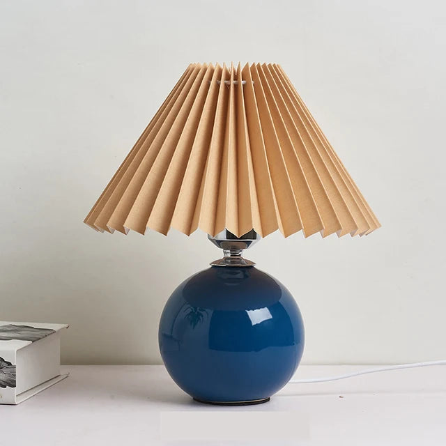Antique Pleated - Vintage Tischlampe mit Plissee