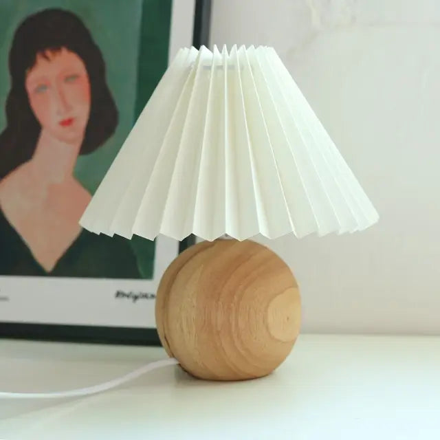 Antique Pleated - Vintage Tischlampe mit Plissee