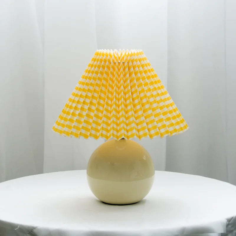 Antique Pleated - Vintage Tischlampe mit Plissee