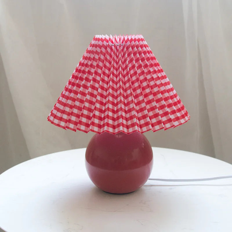 Antique Pleated - Vintage Tischlampe mit Plissee