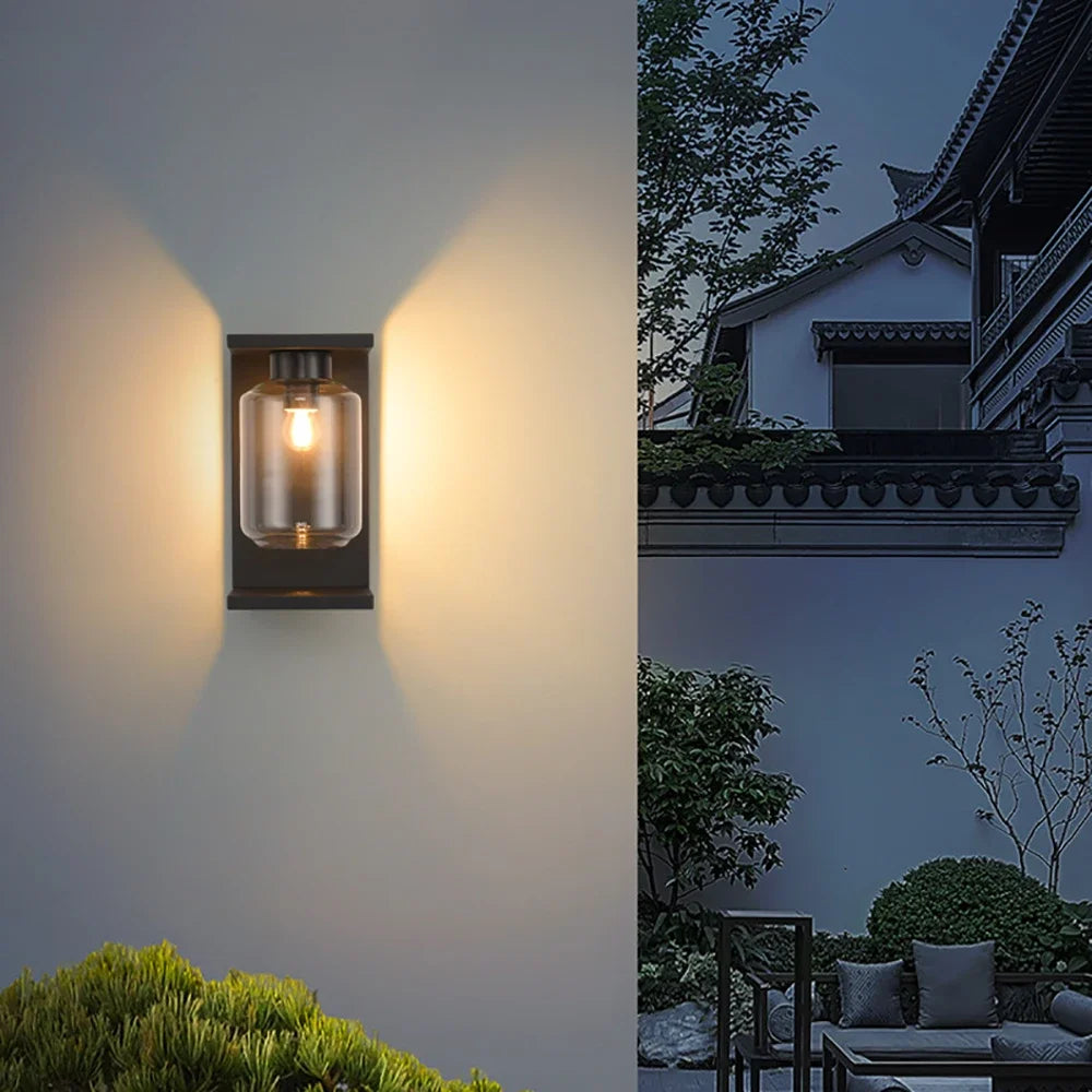 TimelessGlow - Klassische solarbetriebene Edison-Wandleuchte