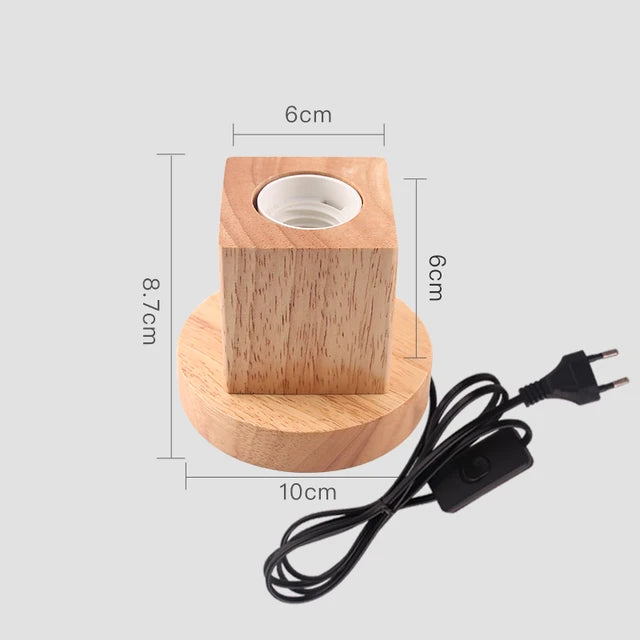 WoodWhimsy - Retro Holz Dekoration Lampe